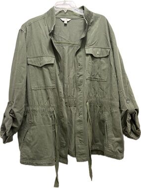 Terra & Sky Olive Green Utility Jacket